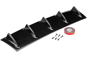 LUPSTY Gorgeri Diffusore a labbro per paraurti, spoiler per paraurti posteriore universale diffusore a pinna per squalo diffusore per labbra 5 denti (ABS)