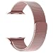 Produktbild LightsGoal Apple Watch Armband, 38mm Edelstahl Replacement Wrist Strap Band, mit Einzigartige Magnet-Verschluss Uhrenarmband für 38mm Apple Watch Alle Modelle Keine Schnalle Benötigt (38mm, Rose Gold)