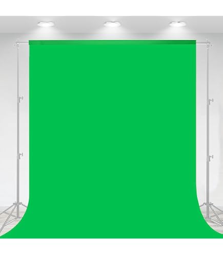HEMMOTOP Greenscreen-Hintergrund – 1,5 X 2 M, Nahtlos, Für Videoaufnahmen & Live-Streaming