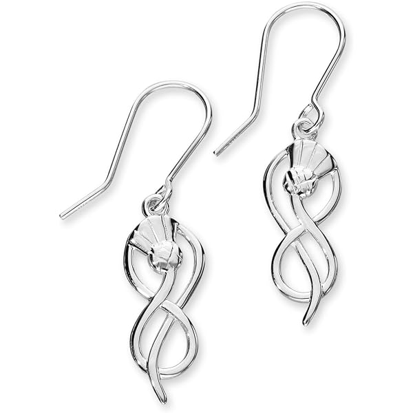 ORTAK Ciondolo Cardo Scozzese In Argento 925 Fatto A Mano - Collana Con Catena Grano 45cm - Gioiello Floreale Vittoriano