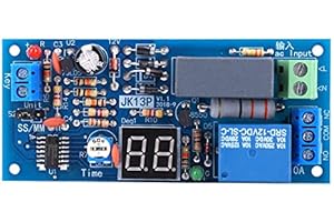 Fafeicy Modulo Relè Temporizzatore Di Ritardo 220v Ca, Tubo Digitale Rosso a 2 Cifre, Relè Temporizzato, Intervallo Di Tempo 1-99 Secondi / 1-99 Minuti, Ritardo Autobloccante Ritardo