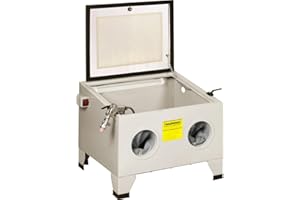 BPAC Cabine de Sablage 90 Litres - Microbilleuse ou Sableuse - Cabine Sablage Pour Atelier - Gants Renforcés Compris - Dimensions 57 x 48 x 33 cm - A monter