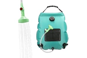 ASANMU Doccia Solare da Campeggio da 20 l, per Doccia Solare, Borsa per Riscaldamento Solare, Portatile, Campeggio, Doccia Esterna, Acqua Calda, Borsa da Doccia, con soffione Doccia