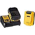DEWALT B DCB184 XR - Batteria agli ioni di litio, 5,0 Ah, 18 V, confezione doppia + caricabatterie DCB115, colore: Giallo