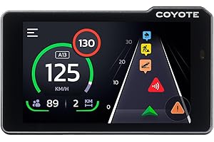 Coyote Max (France) – Assistant d’Aide à la Conduite - Assistant Vocal et Écran Tactile 4''- Avertisseur Dépassement Vitesse - Contrôles, Dangers, Trafic et Perturbations en Temps Réel - Bluetooth