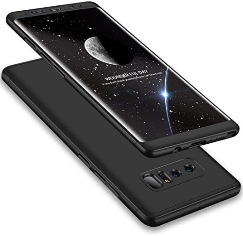 Galaxy Note 8 Case, LEDOWP 3 in 1 Ultra Thin and Slim Hard Cover Case for Samsung Galaxy Note 8 (Black)