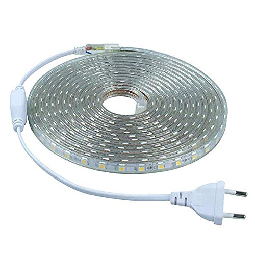 Tira LED 1 Metro SMD 2835 · Tiras LED Flexibles Impermeables IP67 con 120 Luces Leds · Por Metro 24W y 1680 Lm.+ 2 Grapas + Tapón · 4500K Blanco Neutro · Tamaño: 1000x15x5mm · 2 Años de Garantía