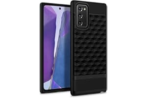 Caseology Parallax, Funda Samsung Galaxy Note 20, Diseño Geométrico, Patrón 3D, Carcasa Diseñada para Galaxy Note 20 - Matte Black