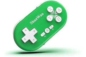 ShanWan Mini controller di gioco wireless Bluetooth per Switch, Windows, Android, iOS e PS 4 (verde)