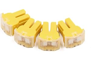 SOURCING MAP sourcingmap – Pezzi di plastica Giallo 60 a Femmina Cartuccia Pal Fusibile per Auto per Veicolo