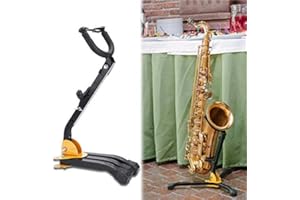 Nikou Alto Saxophone Stand, Metal Foldable Adjustable Alto Tenor Sax Saxophone Tripod Stand, Wind Instrument Accessories