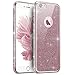 Produktbild KunyFond Handyhülle für iPhone 6/6S Plating Glänzend Glitzer Diamant TPU Silikon Hülle Transparent Schutzhülle Weiche Case Cover Rückseite Schale Bumper Etui für iPhone 6/6S 4.7" (Roségold)