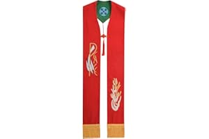 BLESSUME Chiesa Stola Messa Ricamata Reversibile Stola