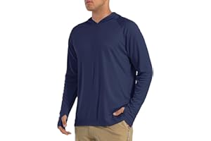 EKLENTSON Men's Hoodies UPF 50+ Long Sleeve Sun Protection T Shirt Lightweight Quick Dry Hiking Running Fishing Gym Tops
