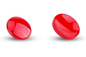 JJC Miękki przycisk zwalniania SRB do aparatów z gniazdem zwalniającym migawkę (wypukła/wklęsła powierzchnia) – zestaw jasnoczerwony