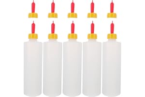 hemoton 5 Sets 400ml Lamb Feeding Bottle Sheep Goat Milk Drink Bottle Milk Feeder Bottle for Sheeps Lambs, Extra 5pcs Lamb Milk Drink Nipples