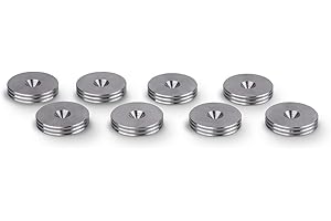 PrecisionGeek - Podkładki Pod Kolce Głośnikowe Średnica 20mm L- 4,5mm, Stal Nierdzewna (8 sztuk)