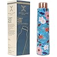 MERCAPE® Copper Water Bottle - Joint Less, Leak Proof, Multi Colored Design Colored Design, Leakproof, Ideal for Active Lifestyles - (900ml)