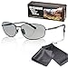 Produktbild SJ3D Passive 3D Brille - sportlich geschnittener Metallrahmen, hochwertig - Polfilterbrille zirkular polarisiert - Für RealD 3D Kino & TV: LG Cinema 3D Philips Easy 3D Telefunken Toshiba 3D Natural Vizio 3D und 3DTVs von SONY Grundig Panasonic Hisense CMX uvm. - Inkl. Mikrofaser Brillenbeutel und Putztuch