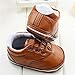 Etosell Unisex Toddler Leather Pram Crib Shoes Lace Up Soft Sole Anti-slip Sneaker 0-18M (12/6-12 Months, Coffee)