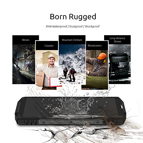 Outdoor Smartphone, Blackview BV9000pro(2018) 18: 9 Vollbild IP68 Wasserdichte Handys, 128GB+6GB, 13MP + 5MP Dual SONY Kameras, 5.7'' Android 7.1 Dual SIM Handy mit 4180mAh Big Akku, NFC, Kompass, Gesicht ID - Gray