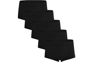 INNERSY Majtki, damskie, bokserki bawełniane, sportowe, rozciągliwe, 8-16 lat, bielizna 5 szt