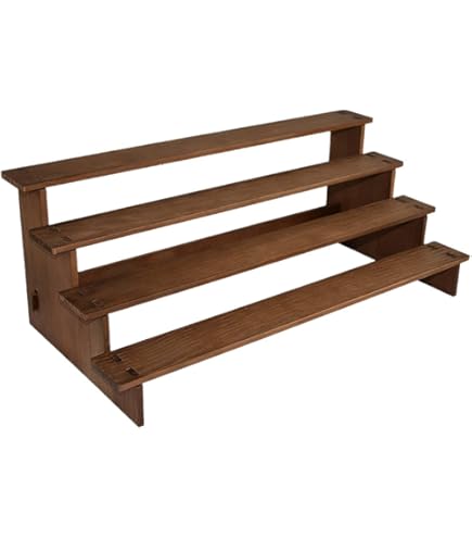 Présentoir En Bois 3 Niveaux - Étagère De Vente Portable 40x24 Cm - Pour Marché, Boutique