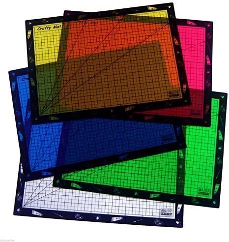 Pack of 5 Assorted Colour 50 x 36cm Crafty Mats - for Cutting & Modelling