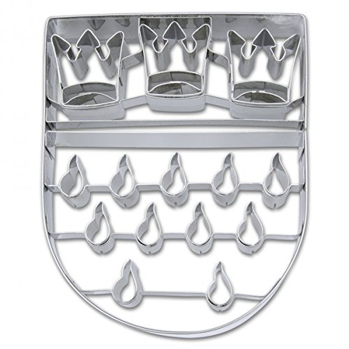 Ausstechform Plätzchen Köln Wappen Edelstahl ca 9 cm Nr 199965