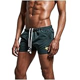 Coolster Herren Stretch verstellbare Unterhosen Schwimmen Höschen Strand Badehose Shorts Breathable Bademode (Tag M, Grün)