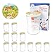 Produktbild MamboCat 12er 435 ml Sturzglas-Set | Einmachgläser + Twist-Off-Deckel Bauernhof + Gratis Rezeptheft | einkochen & konservieren | Vorratsgläser | backofengeeignet