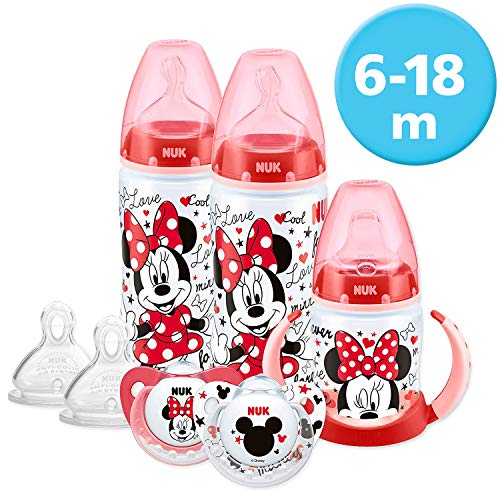 NUK 10759020 Minnie Mouse - Conjunto de botellas, tetinas y chupetes, surtido: modelos aleatorios