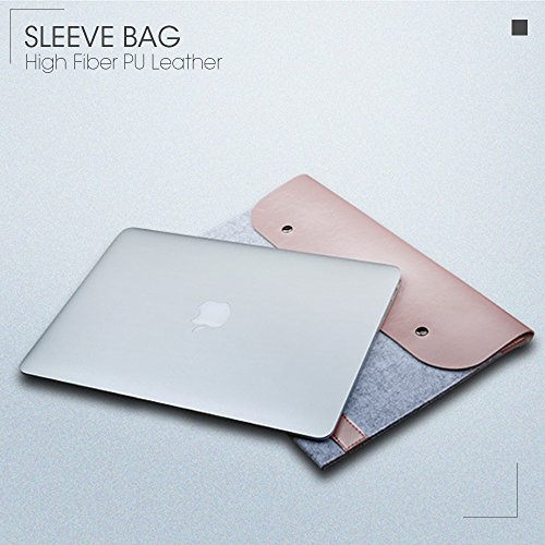 GENORTH   13 3 Zoll MacBook Air   MacBook Pro Retina Display Laptop H  lle Tasche Wasserdichte Mikrofaser PU Doppel Magnet Lock  13 Zoll  Double Magne