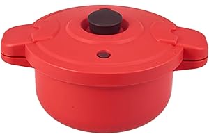 LES-THERESA Olla Express Micro Onda, Olla Minute Express Microondas, Olla Vapor Micro Onda, Olla Minute Micro Onda para Arroz, Verduras, Blanco de Pollo O Cereales (A)
