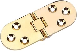 GAROSA Flip Bisagra Máquina de Coser de Borde Redondo de Metal de Aleación de Zinc Mesa Plegable de 180 Grados Bandeja de Mayordomo Bisagras de Respaldo Para Muebles(80 * 30 * 2,2 mm)(Oro)