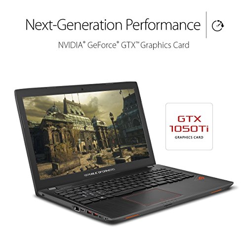 ASUS ROG Strix GL753VE-GC139T 17 3-Inch Gaming Laptop -  Black   Intel Core i7-7700HQ  8 GB RAM  2 TB HDD Plus 128 GB SSD  NVIDIA GTX1050Ti 4 GB GDDR5