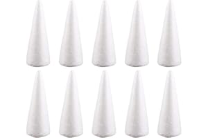 Happyyami 10 stücke Handwerk Schaum Kegel weiß styropor Kegel für DIY Haus Handwerk Projekt Weihnachtsbaum tischaufsatz 18 5 cm