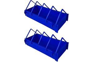 G P S™ Dual Mounting Options Bird Feeder Tray for Pigeon, Chicken, 23.5 cm Blue with Blue Guards, 1L Capacity (Pack of 2)