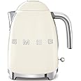 Smeg, Bollitore Elettrico KLF03CREU 1,7 L, Filtro Anticalcare Lavabile, Autospegnimento di Sicurezza, Indicatore Livello di A