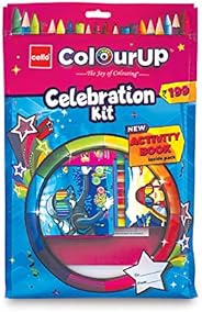 Cello ColourUp Celebration Kit - Mega Gift Pack|Colouring Kit for Kids|Combo Pack of Colours and Activity Book