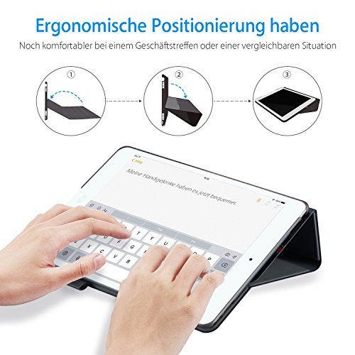 AUAUA iPad Pro 9.7 Hülle, iPad Pro 9.7 PU Leder Tasche Schutzhülle Schal + Clear Schutzfolie(Gift) für Apple iPad Pro 9.7 Zoll Apple Tablet - 2