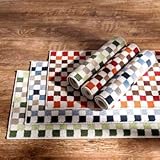 HOMEE Alfombras Alfombrillas de cocina Alfombrillas de entrada Alfombrillas Mosaico Colchones,Rojo, 50X80Cm