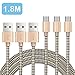 Price comparison product image [3-Pack/1.8m]OTISA Micro USB Charger Cable Nylon Braided USB Charging Cable High Speed Micro Cable for Android Smartphones Samsung, HTC, Motorola, LG, Sony, Google and More