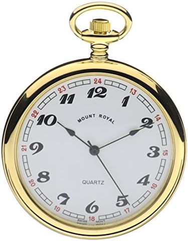 Mount RoyalChrome Full Hunter Pocket Watch, Quartz Movement. LWF_B1