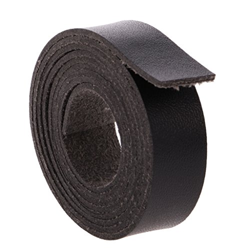 MagiDeal 2pcs 2 Meter Lang DIY Lederband Lederriemen Flach 15mm Breit Kaffee/ schwarz - 4