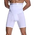 Joweechy Mens Boxers High Waisted Tummy Control Shapewear Underwear Briefs Slimming Body Shaper Shorts with Fly Pouch