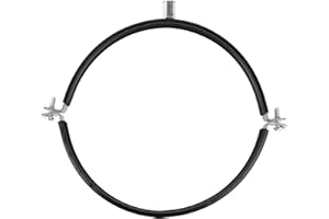 STEINBERG14 Abrazadera de Tubo de Ø 200mm, de Acero Galvanizado con Goma de Amortiguador para Soporte de Tubos de Calefacción, Canalón, 1 Unidad