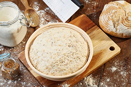 Andrew James – Runder 22cm Brotgärkorb Gärkorb aus natürlichem Rattan – Geeignet für die Herstellung aller Brotsorten sowie für professionelle Verwendung in Bäckerein – Für bis zu 1Kg Teig - 3