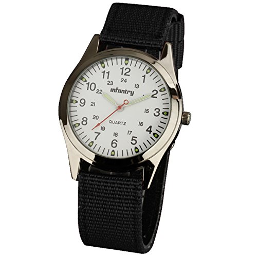 INFANTRY Herren Analoges Quarzwerk Armbanduhr Militr Sport Outdoor Nylon Armband INFANTRY Herren Analoges Quarzwerk Armbanduhr Militr Sport Outdoor Nylon Armband