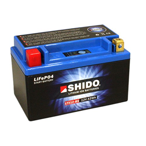 YTX12-BS, 12 V/10Ah Lithium Battery Shido LTX12 BS/(Size: 150X87X130) Suzuki DL650 V Strom ABS Year 2012